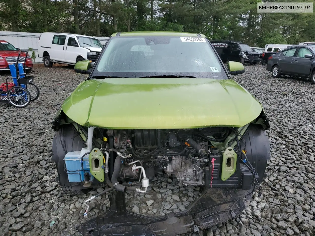 2022 Hyundai Venue Se VIN: KMHRB8A31NU197104 Lot: 54650755