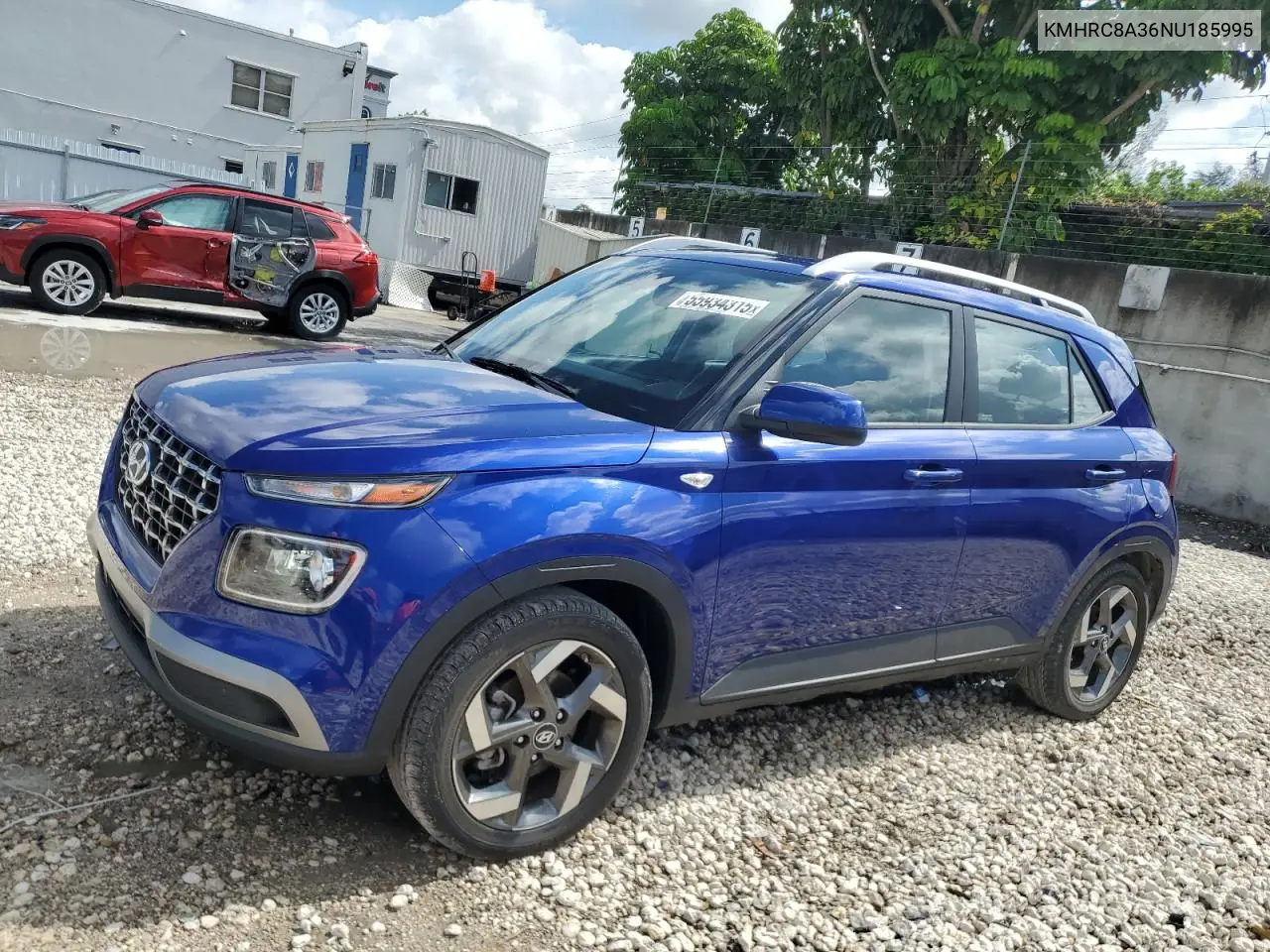2022 Hyundai Venue Sel VIN: KMHRC8A36NU185995 Lot: 55934315