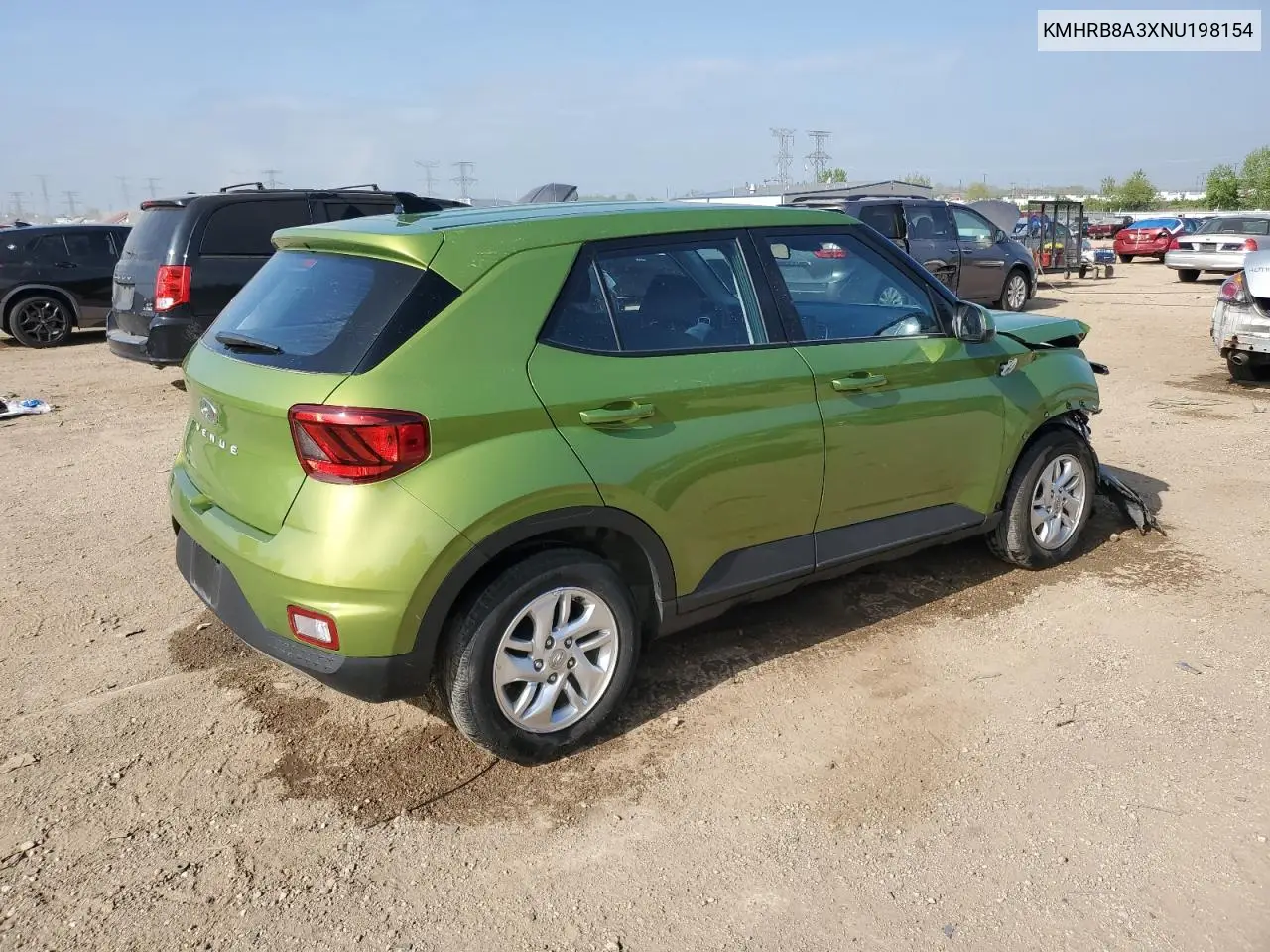 kmhrb8a3xnu198154 KMHRB8A3XNU198154 2022 Hyundai Venue Se