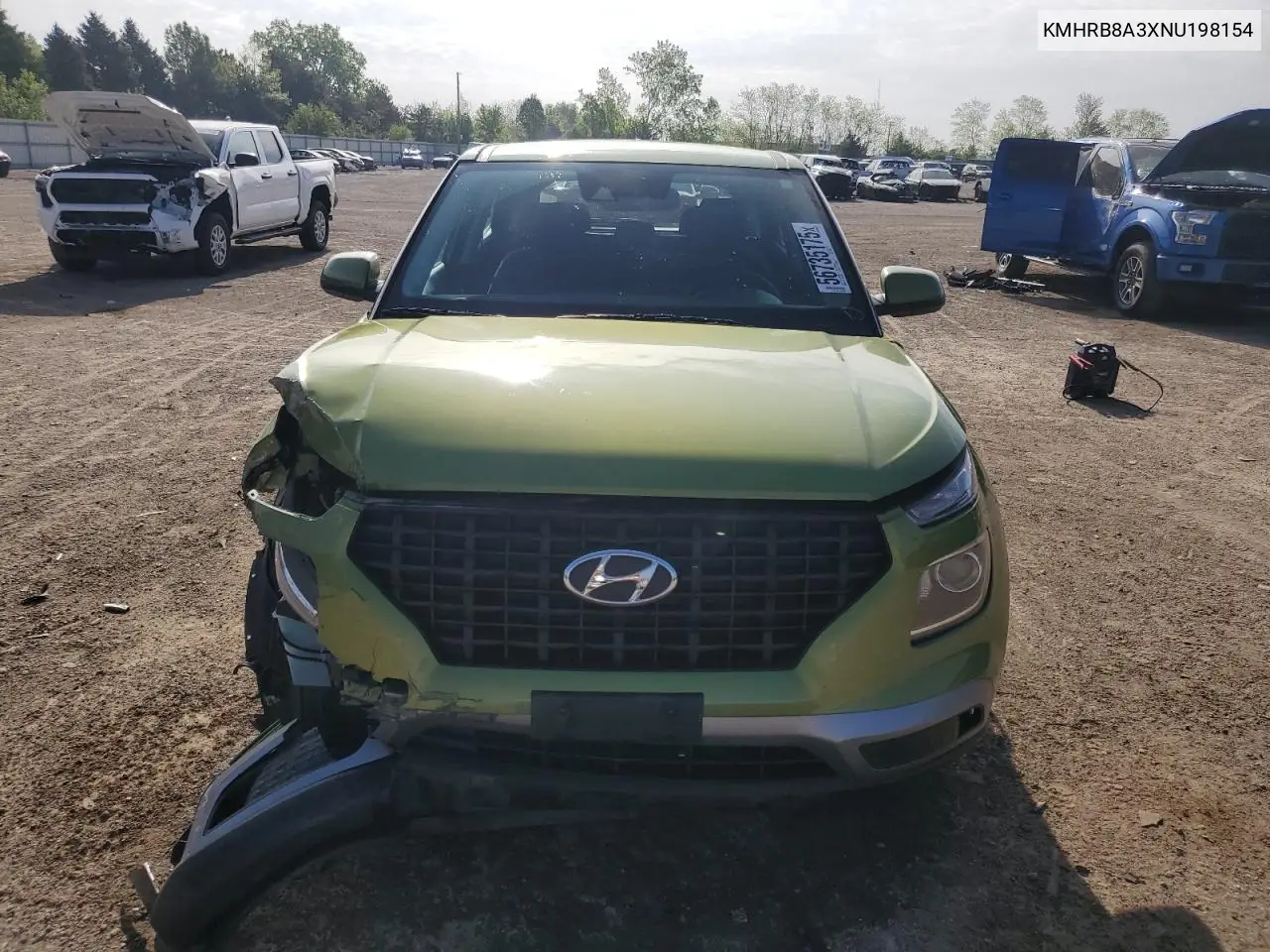 kmhrb8a3xnu198154 KMHRB8A3XNU198154 2022 Hyundai Venue Se