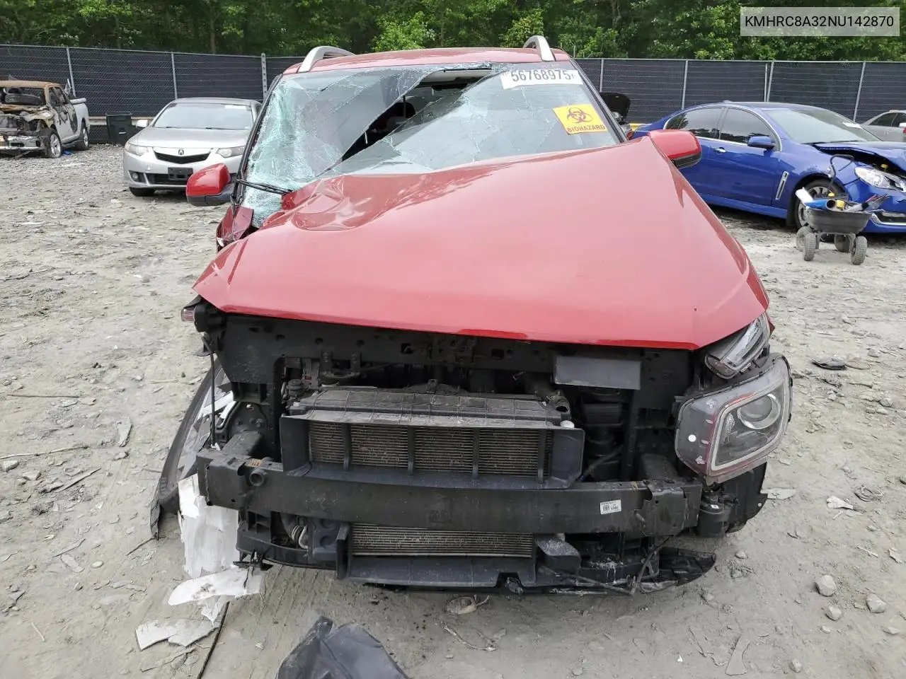2022 Hyundai Venue Sel VIN: KMHRC8A32NU142870 Lot: 56768975