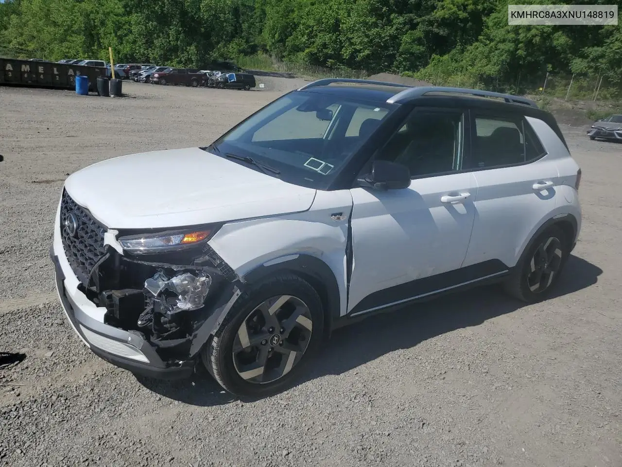 2022 Hyundai Venue Sel VIN: KMHRC8A3XNU148819 Lot: 62089855