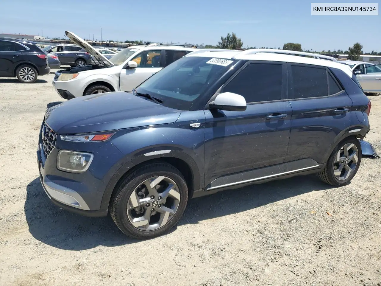 2022 Hyundai Venue Sel VIN: KMHRC8A39NU145734 Lot: 62590665