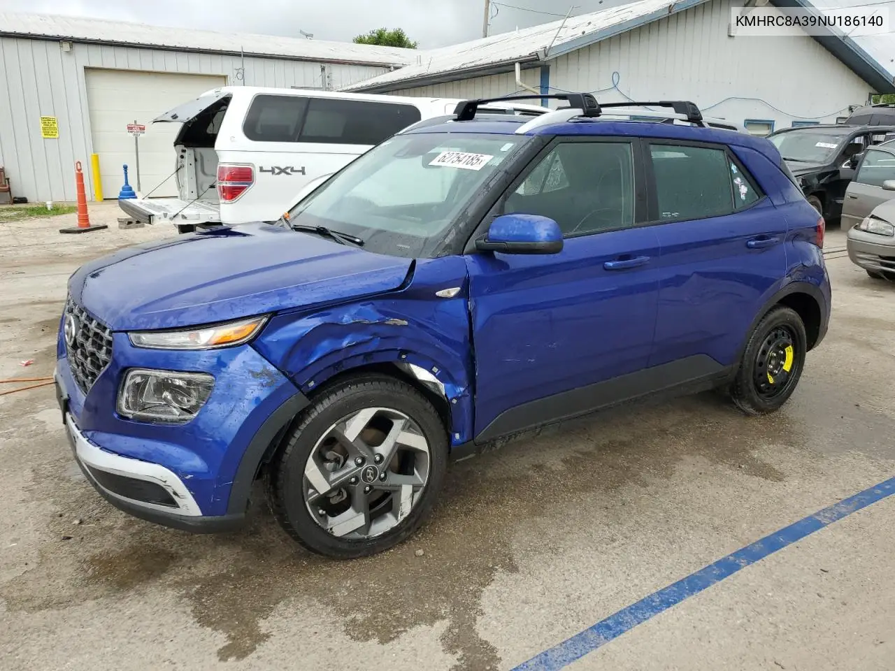 2022 Hyundai Venue Sel VIN: KMHRC8A39NU186140 Lot: 62754185