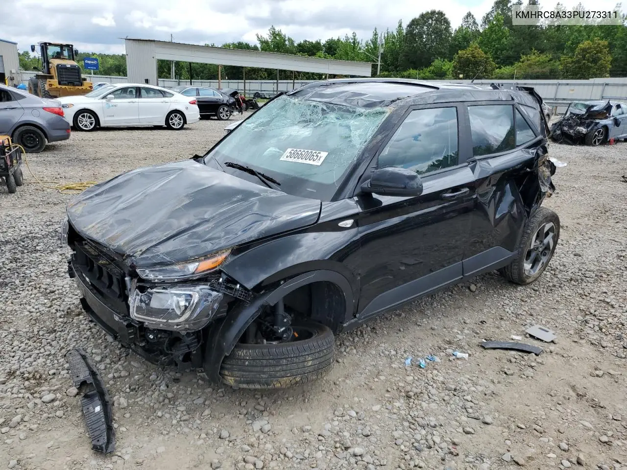 2023 Hyundai Venue Sel VIN: KMHRC8A33PU273311 Lot: 58660065