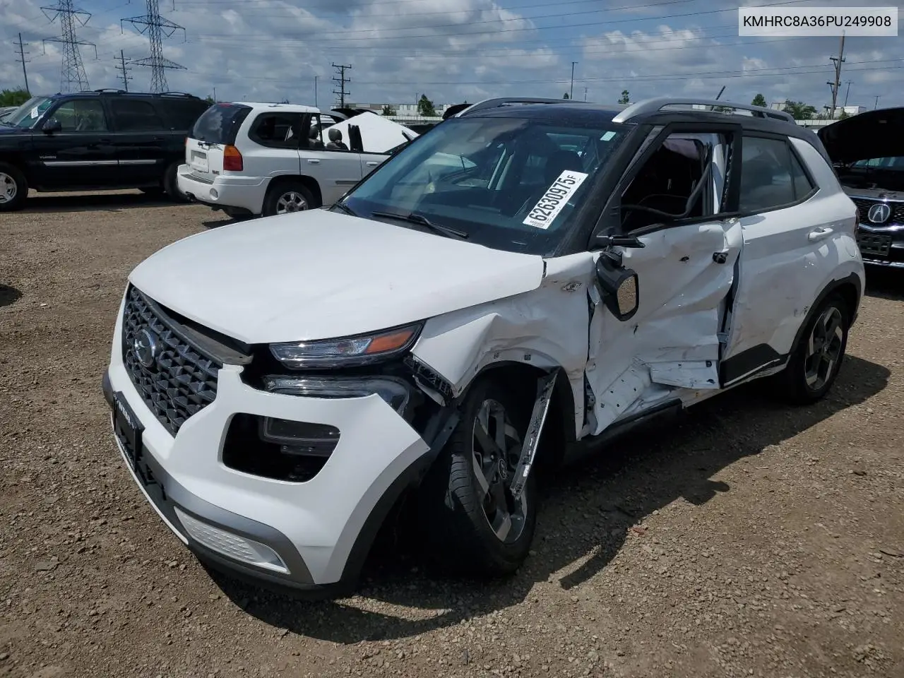 2023 Hyundai Venue Sel VIN: KMHRC8A36PU249908 Lot: 62630975