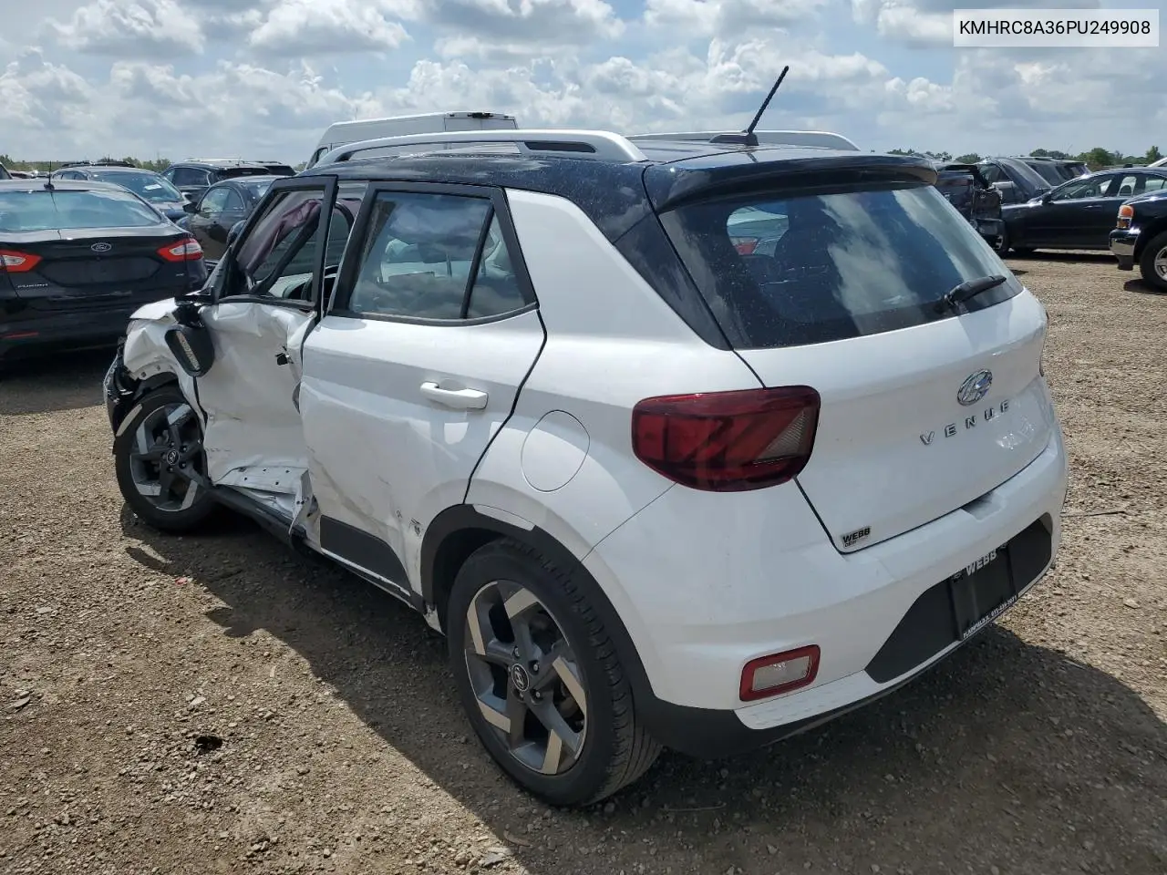2023 Hyundai Venue Sel VIN: KMHRC8A36PU249908 Lot: 62630975