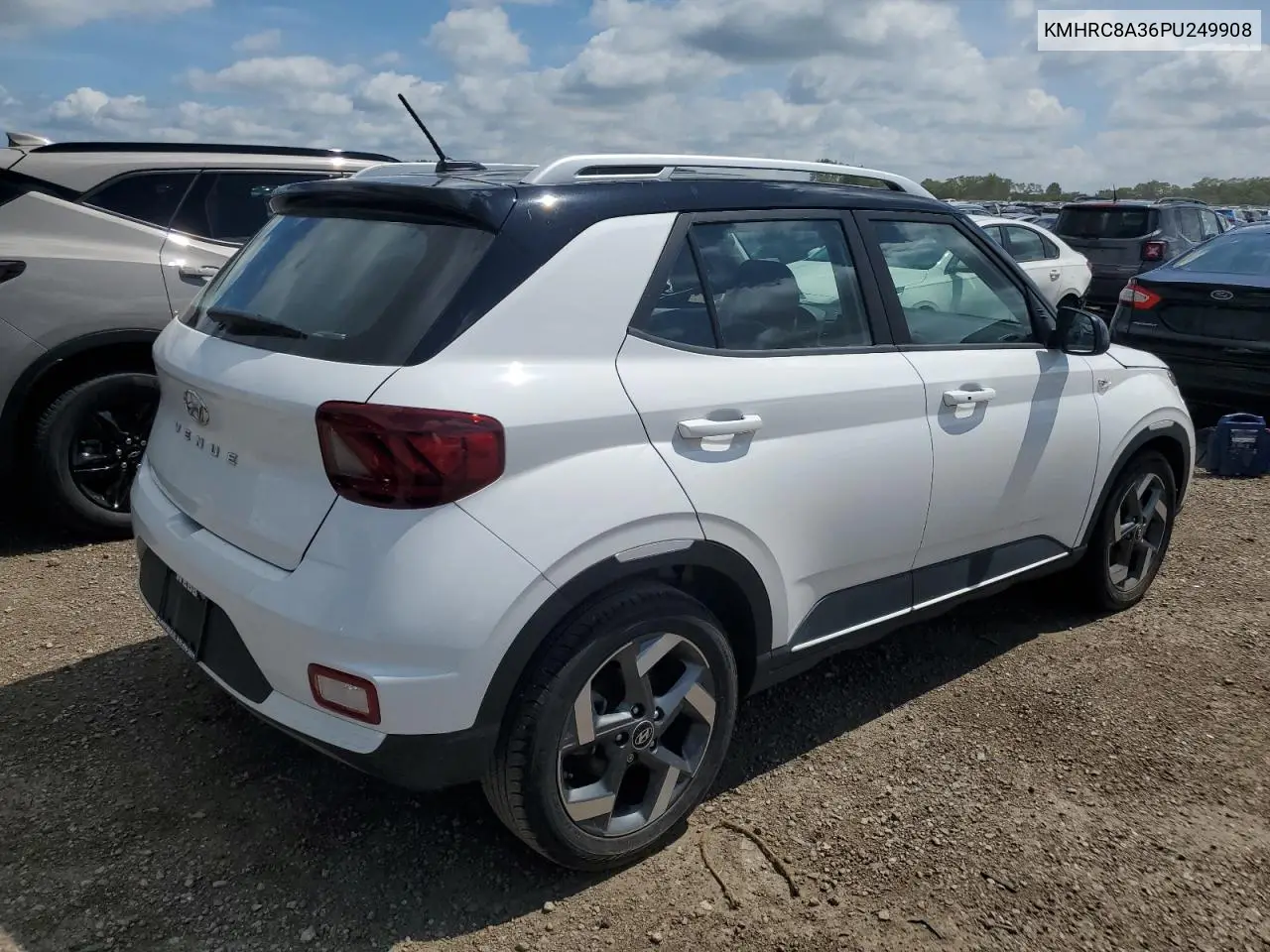 2023 Hyundai Venue Sel VIN: KMHRC8A36PU249908 Lot: 62630975