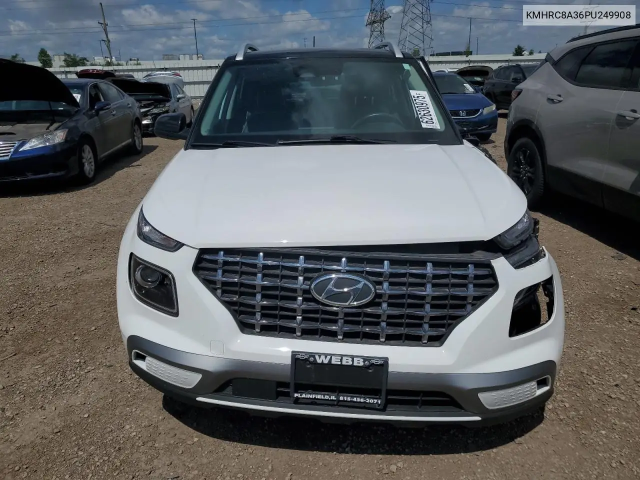 2023 Hyundai Venue Sel VIN: KMHRC8A36PU249908 Lot: 62630975