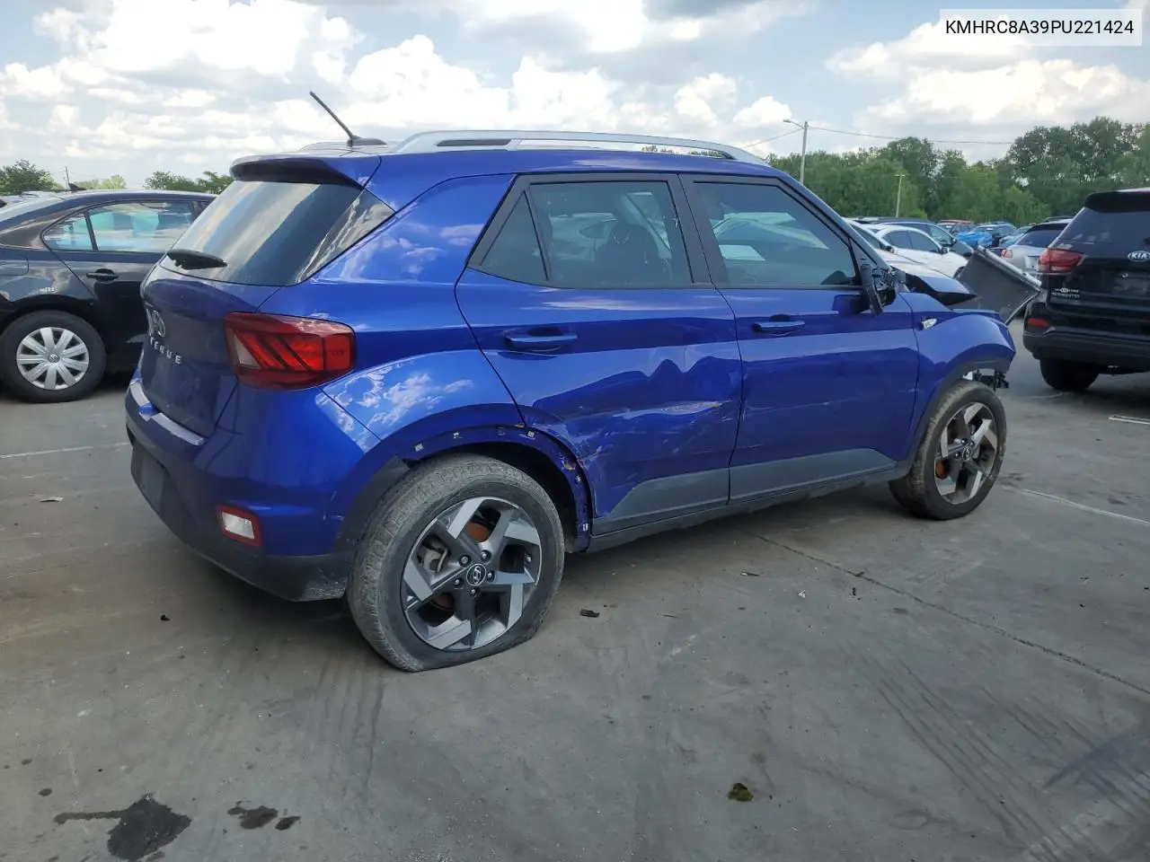 2023 Hyundai Venue Sel VIN: KMHRC8A39PU221424 Lot: 62883625