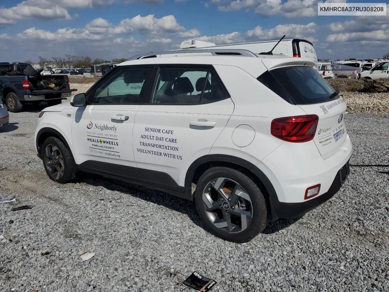 2024 Hyundai Venue Sel VIN: KMHRC8A37RU308208 Lot: 45903645