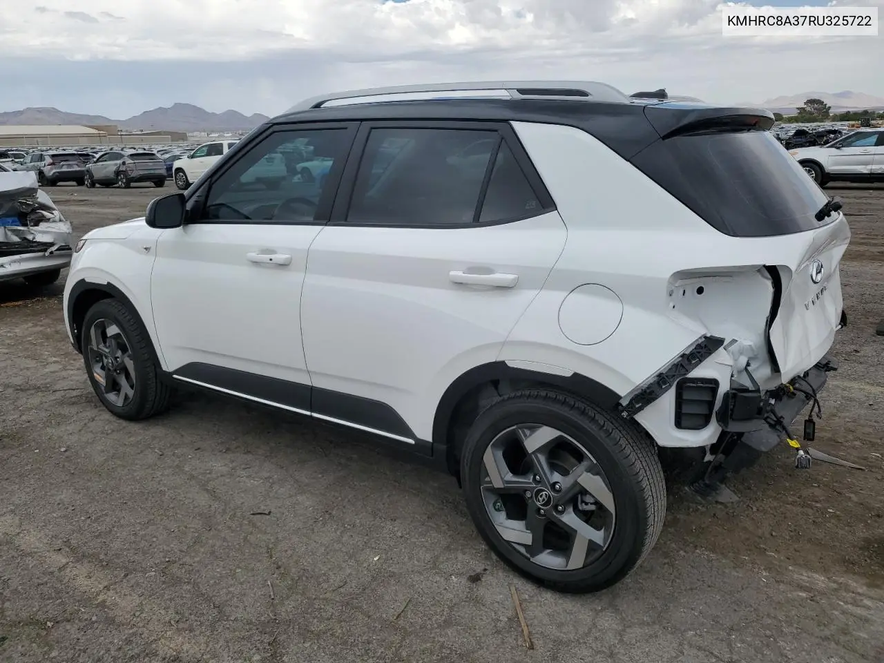 2024 Hyundai Venue Sel VIN: KMHRC8A37RU325722 Lot: 63256585