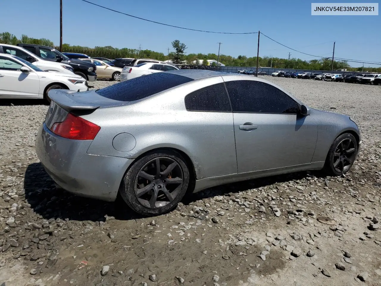2003 Infiniti G35 VIN: JNKCV54E33M207821 Lot: 54410365