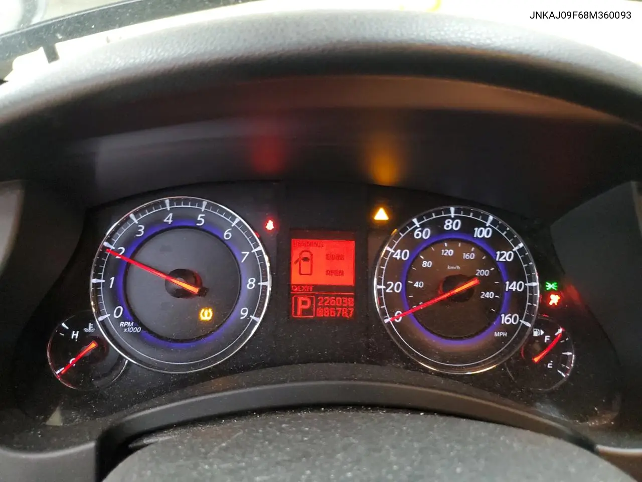 2008 Infiniti Ex35 Base VIN: JNKAJ09F68M360093 Lot: 59907055