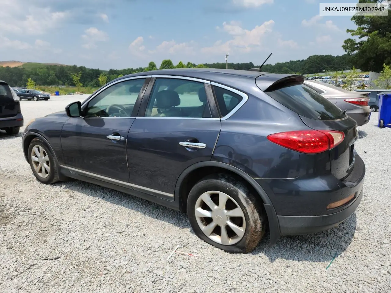 2008 Infiniti Ex35 Base VIN: JNKAJ09E28M302943 Lot: 62367365
