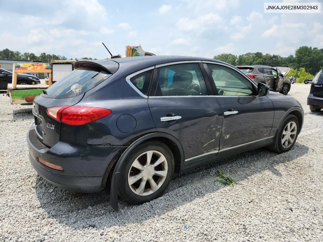 2008 Infiniti Ex35 Base VIN: JNKAJ09E28M302943 Lot: 62367365