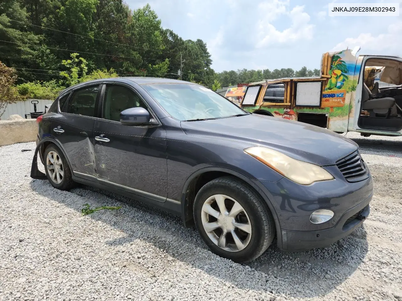 2008 Infiniti Ex35 Base VIN: JNKAJ09E28M302943 Lot: 62367365
