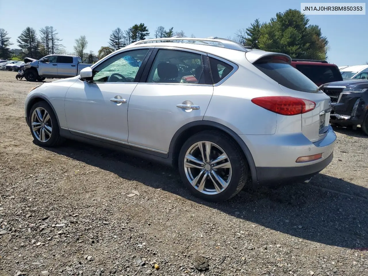 2011 Infiniti Ex35 Base VIN: JN1AJ0HR3BM850353 Lot: 53170365