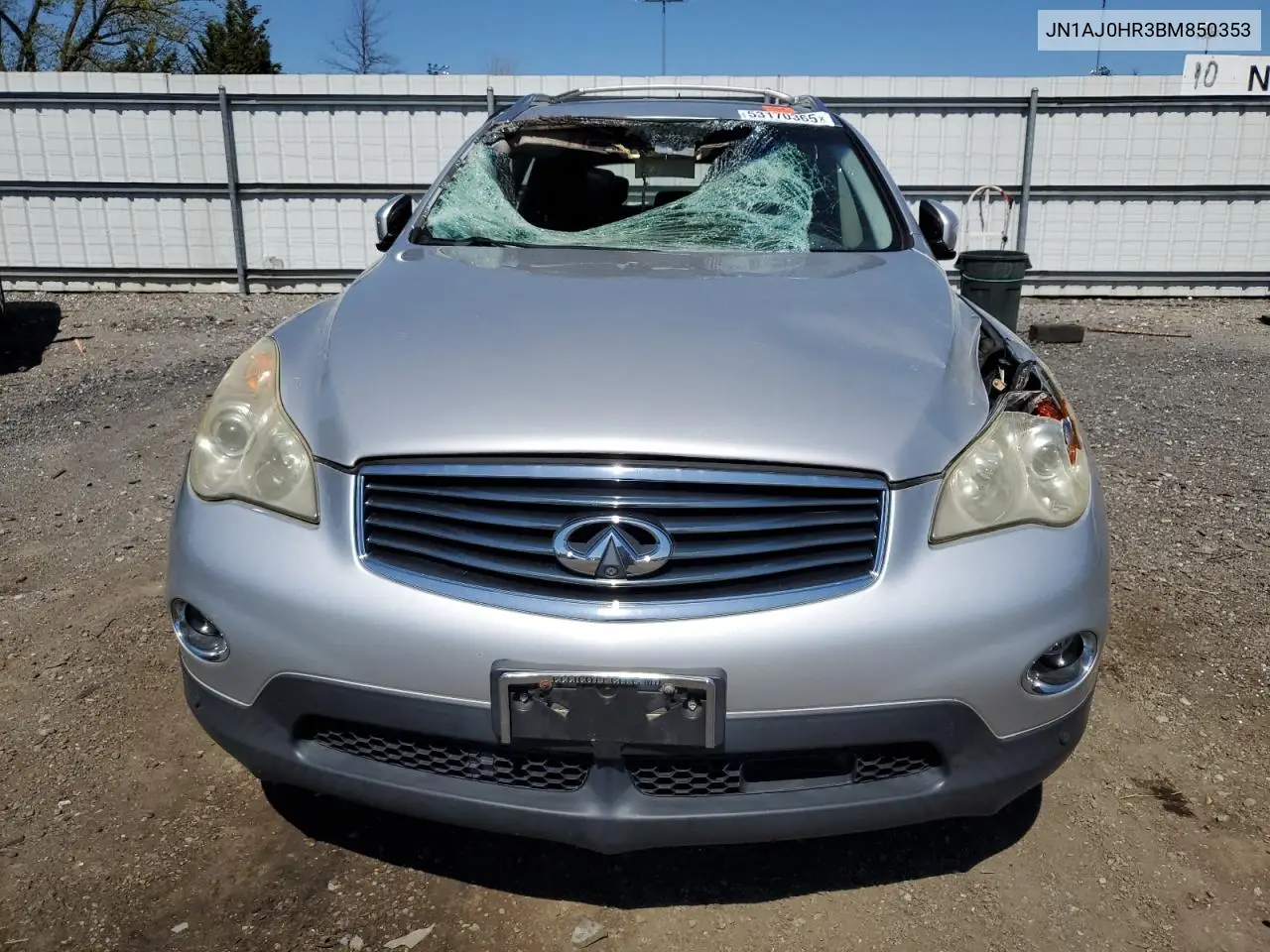 2011 Infiniti Ex35 Base VIN: JN1AJ0HR3BM850353 Lot: 53170365