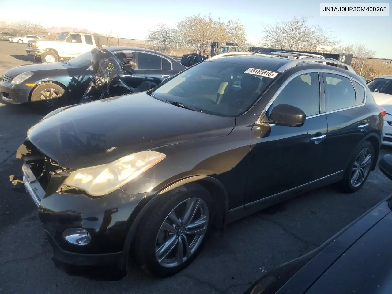 2012 Infiniti Ex35 Base VIN: JN1AJ0HP3CM400265 Lot: 46455645