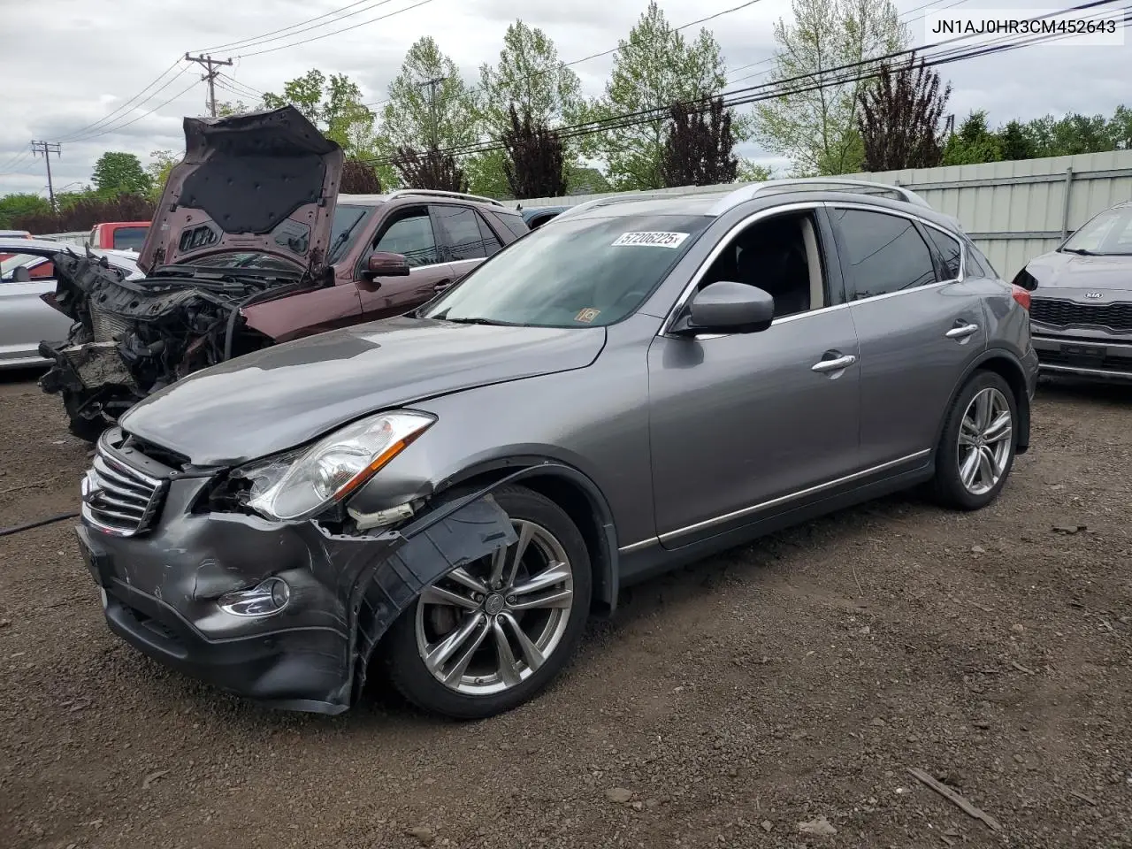 2012 Infiniti Ex35 Base VIN: JN1AJ0HR3CM452643 Lot: 57206225
