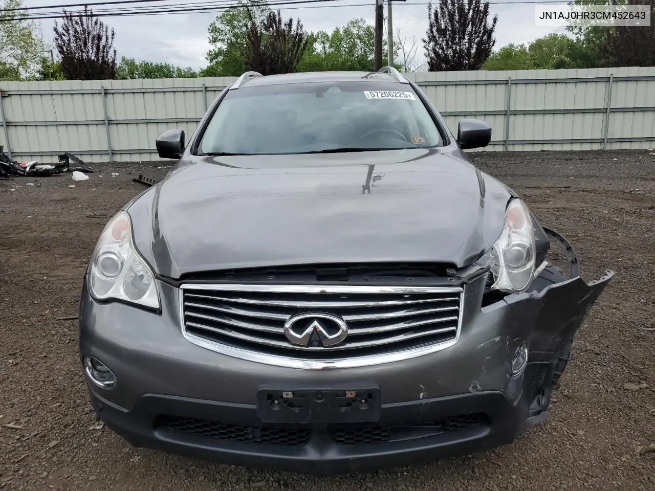 2012 Infiniti Ex35 Base VIN: JN1AJ0HR3CM452643 Lot: 57206225