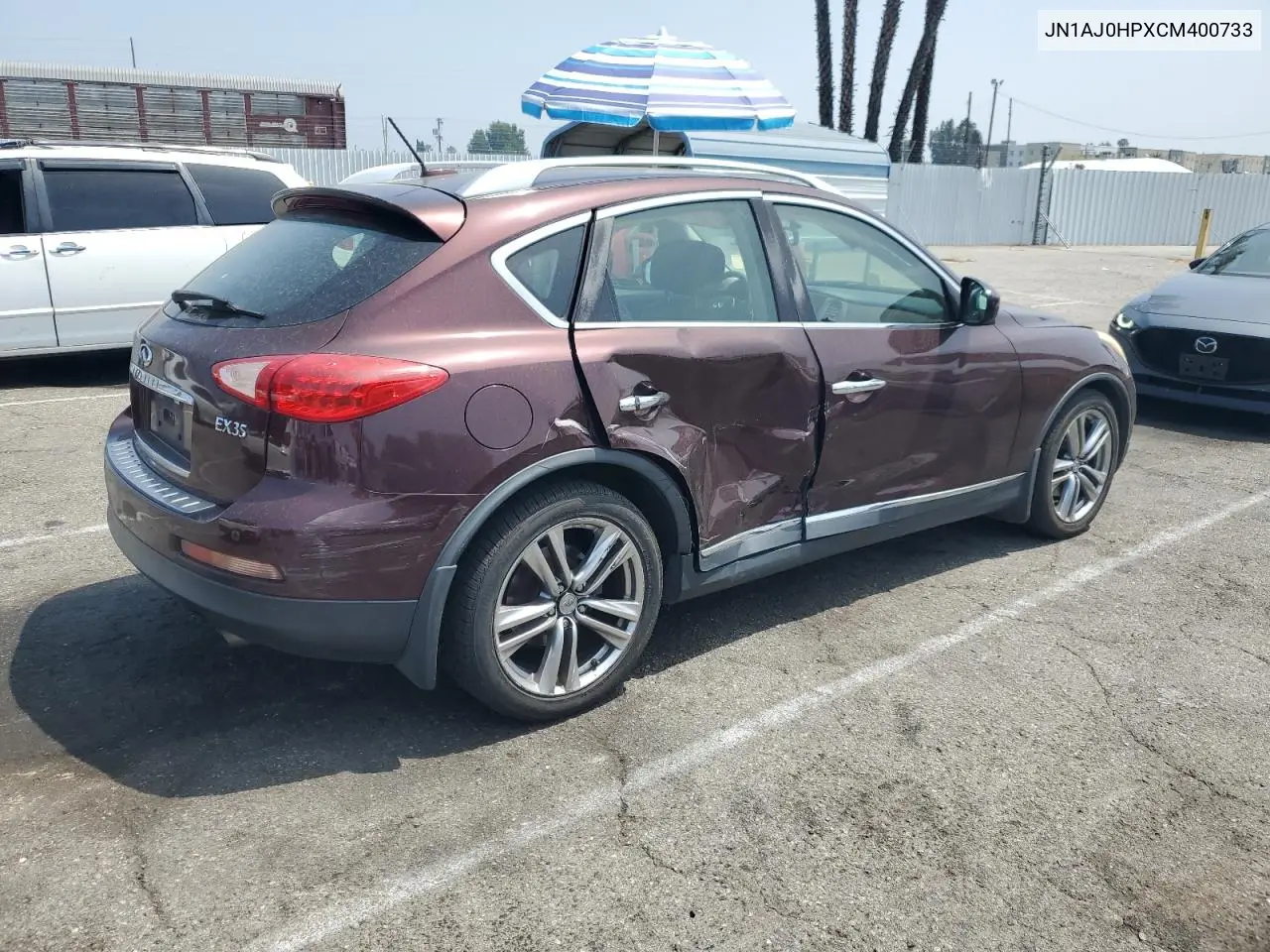 2012 Infiniti Ex35 Base VIN: JN1AJ0HPXCM400733 Lot: 59629905