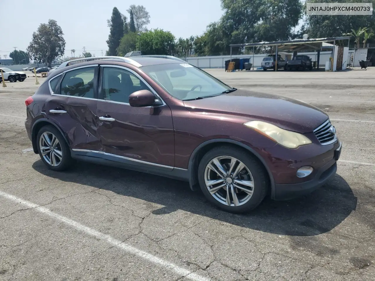 2012 Infiniti Ex35 Base VIN: JN1AJ0HPXCM400733 Lot: 59629905
