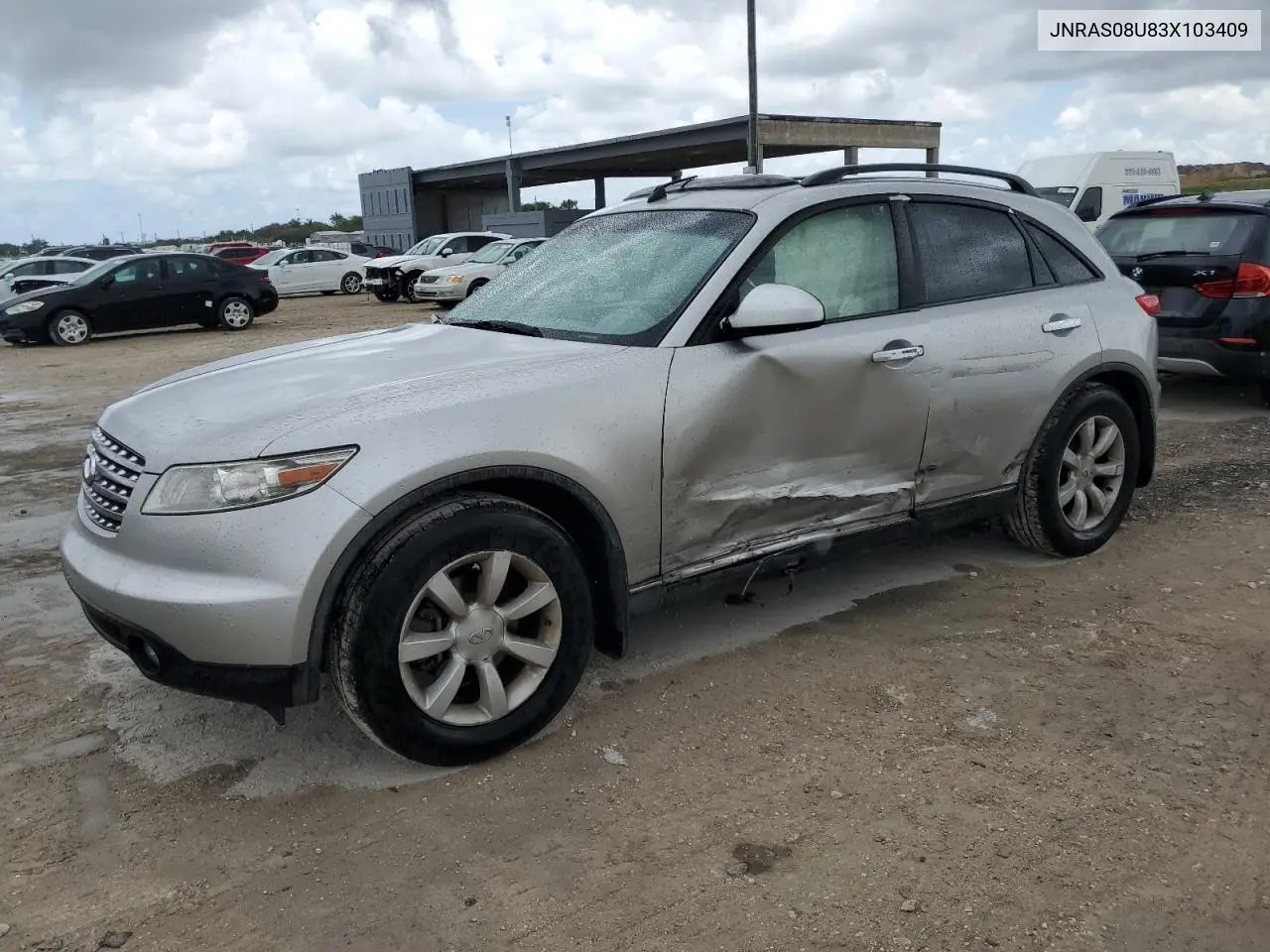 2003 Infiniti Fx35 VIN: JNRAS08U83X103409 Lot: 55632615