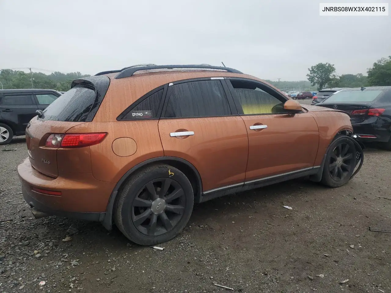 2003 Infiniti Fx45 VIN: JNRBS08WX3X402115 Lot: 60495435