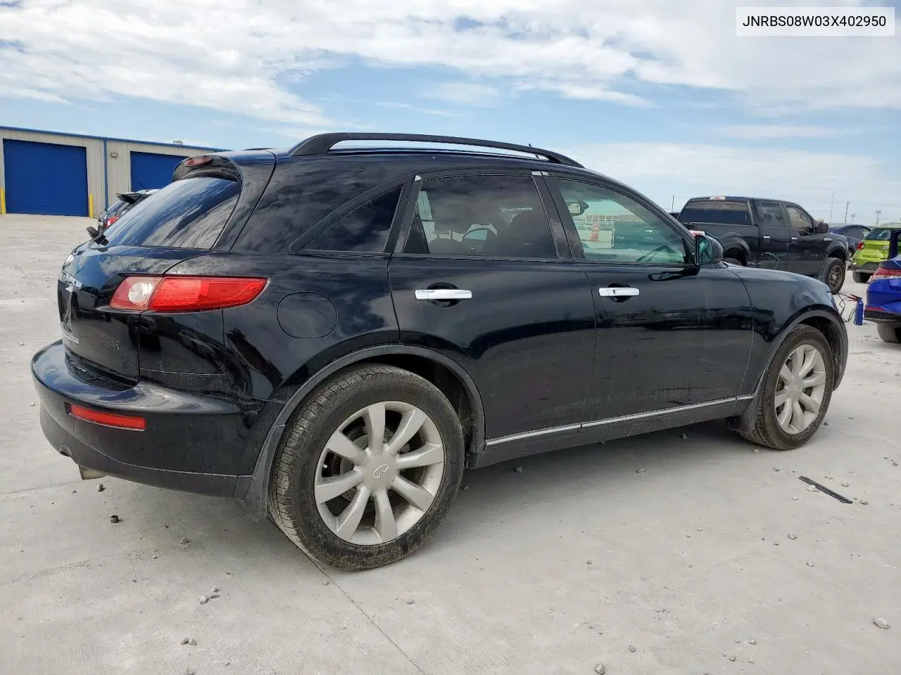 2003 Infiniti Fx45 VIN: JNRBS08W03X402950 Lot: 63025275