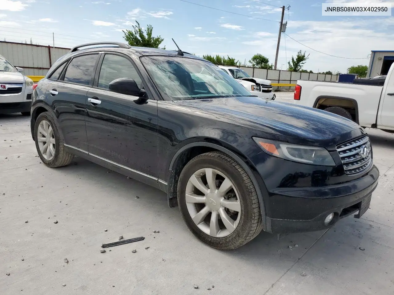 2003 Infiniti Fx45 VIN: JNRBS08W03X402950 Lot: 63025275
