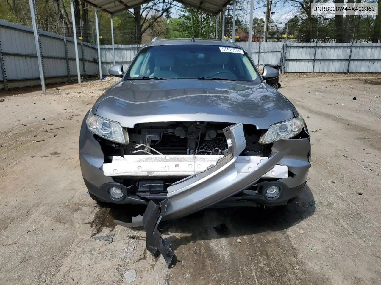 2004 Infiniti Fx45 VIN: JNRBS08W44X402869 Lot: 51476145