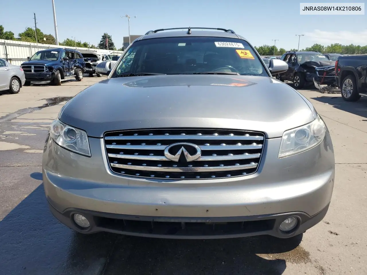 2004 Infiniti Fx35 VIN: JNRAS08W14X210806 Lot: 63024815