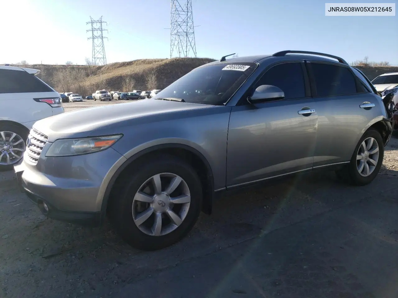 2005 Infiniti Fx35 VIN: JNRAS08W05X212645 Lot: 49693585