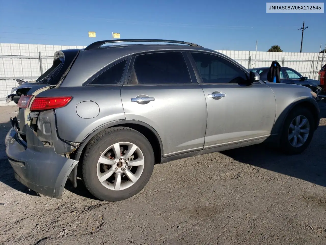 2005 Infiniti Fx35 VIN: JNRAS08W05X212645 Lot: 49693585