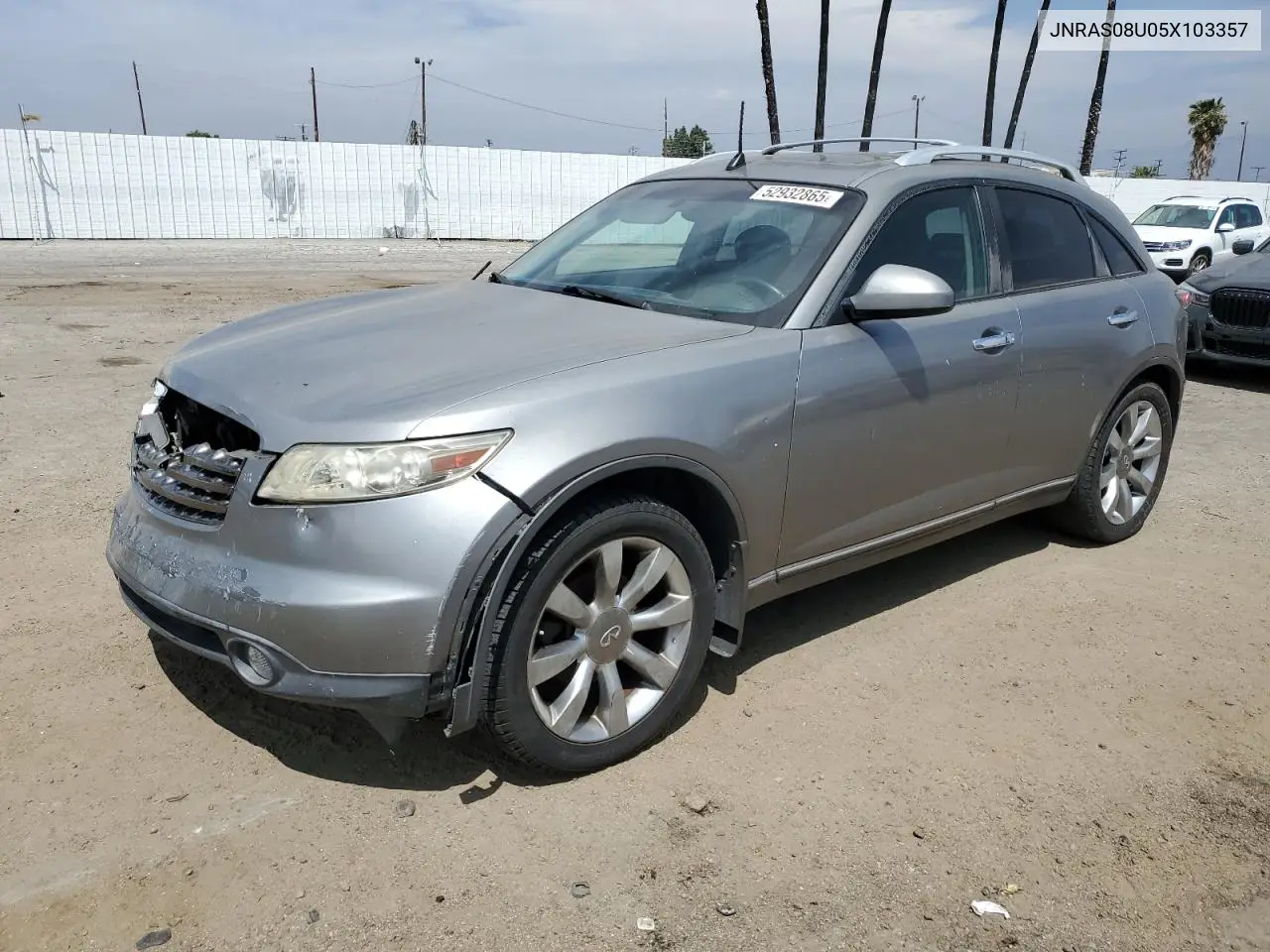 2005 Infiniti Fx35 VIN: JNRAS08U05X103357 Lot: 52932865
