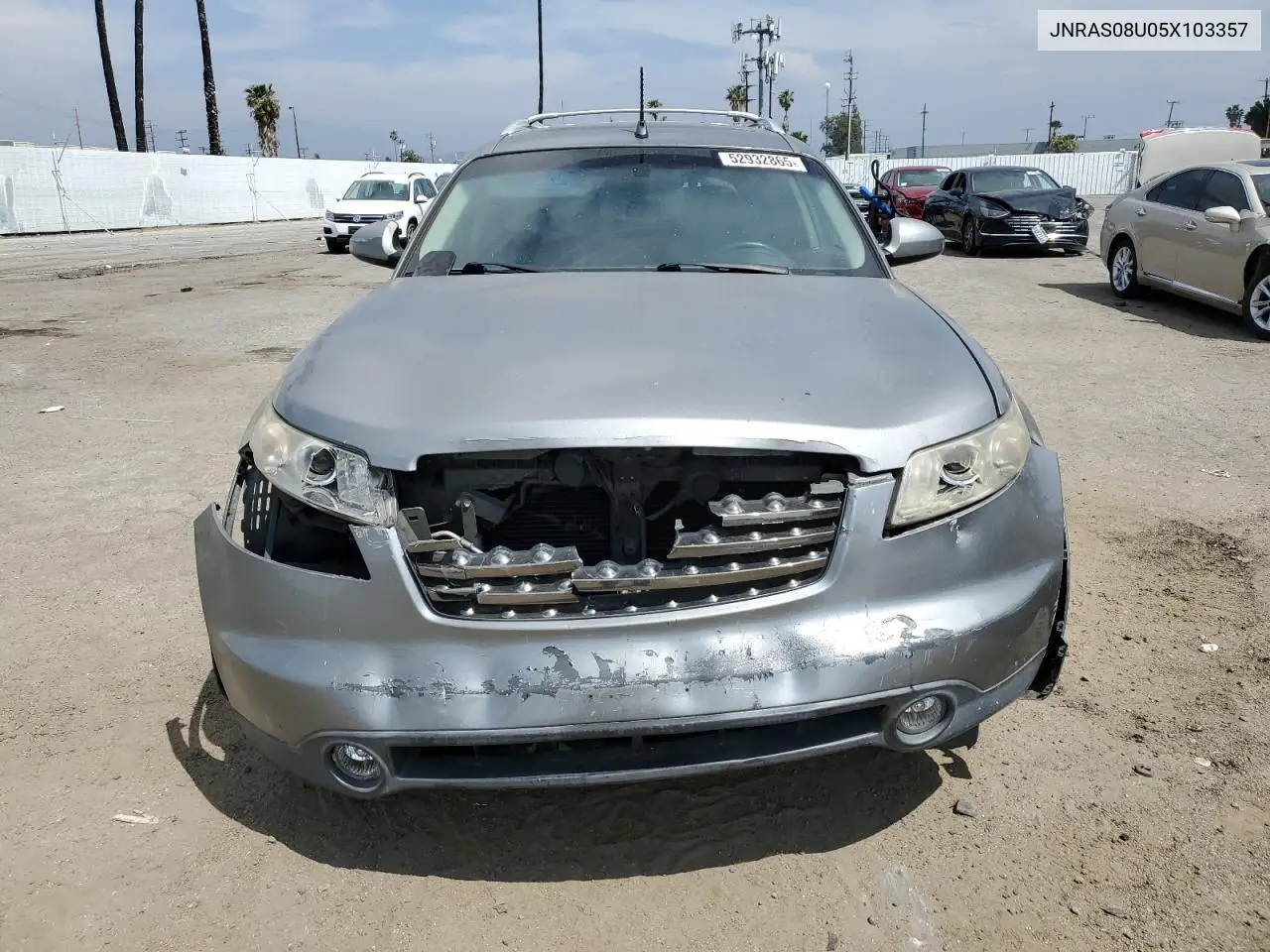 2005 Infiniti Fx35 VIN: JNRAS08U05X103357 Lot: 52932865