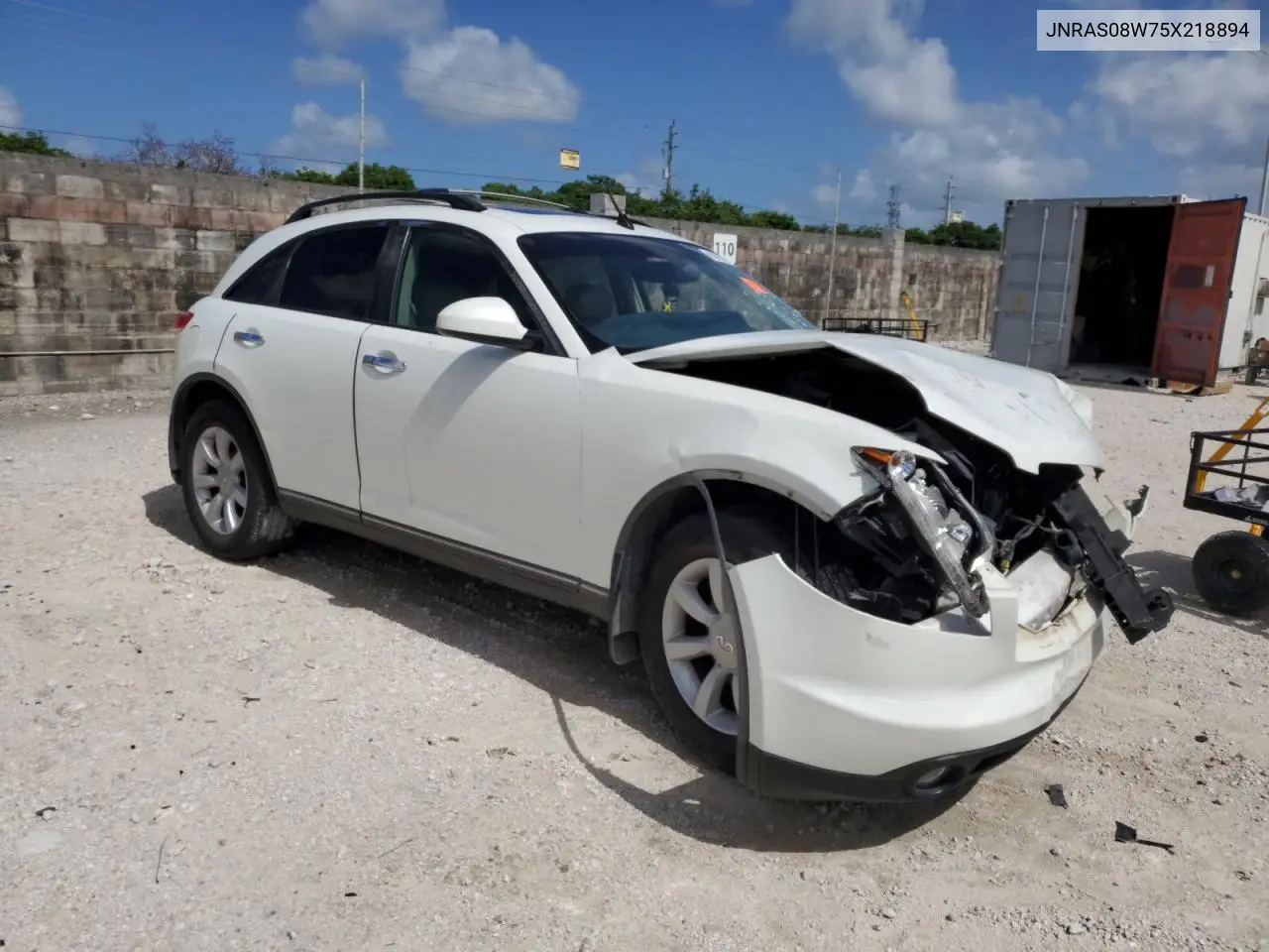 2005 Infiniti Fx35 VIN: JNRAS08W75X218894 Lot: 60632955