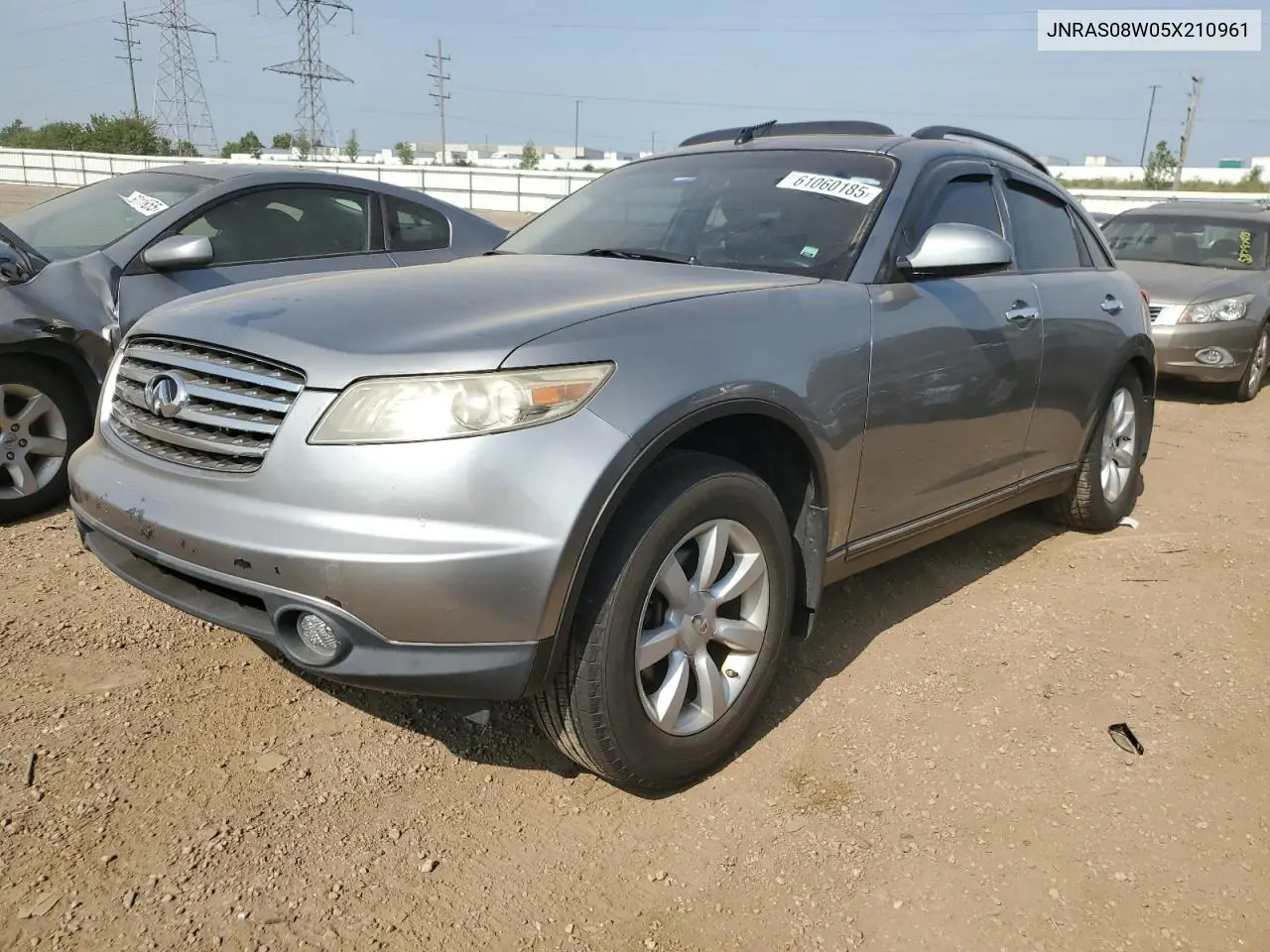 2005 Infiniti Fx35 VIN: JNRAS08W05X210961 Lot: 61060185