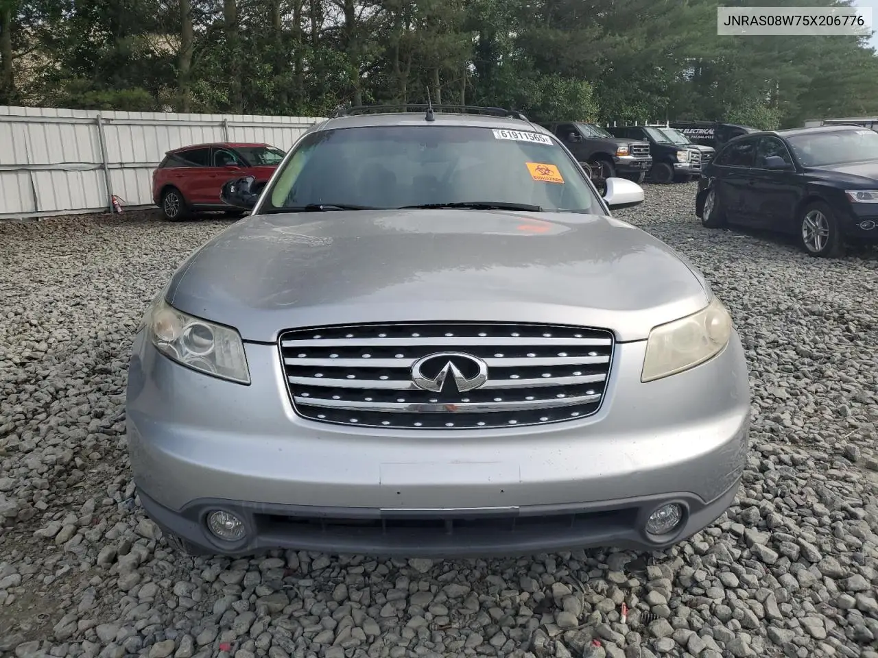 2005 Infiniti Fx35 VIN: JNRAS08W75X206776 Lot: 61911565