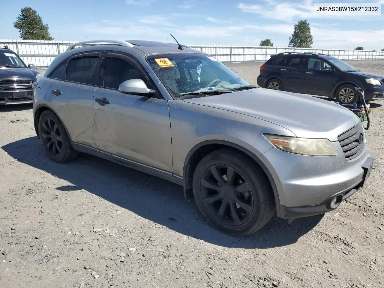 2005 Infiniti Fx35 VIN: JNRAS08W15X212332 Lot: 63535855