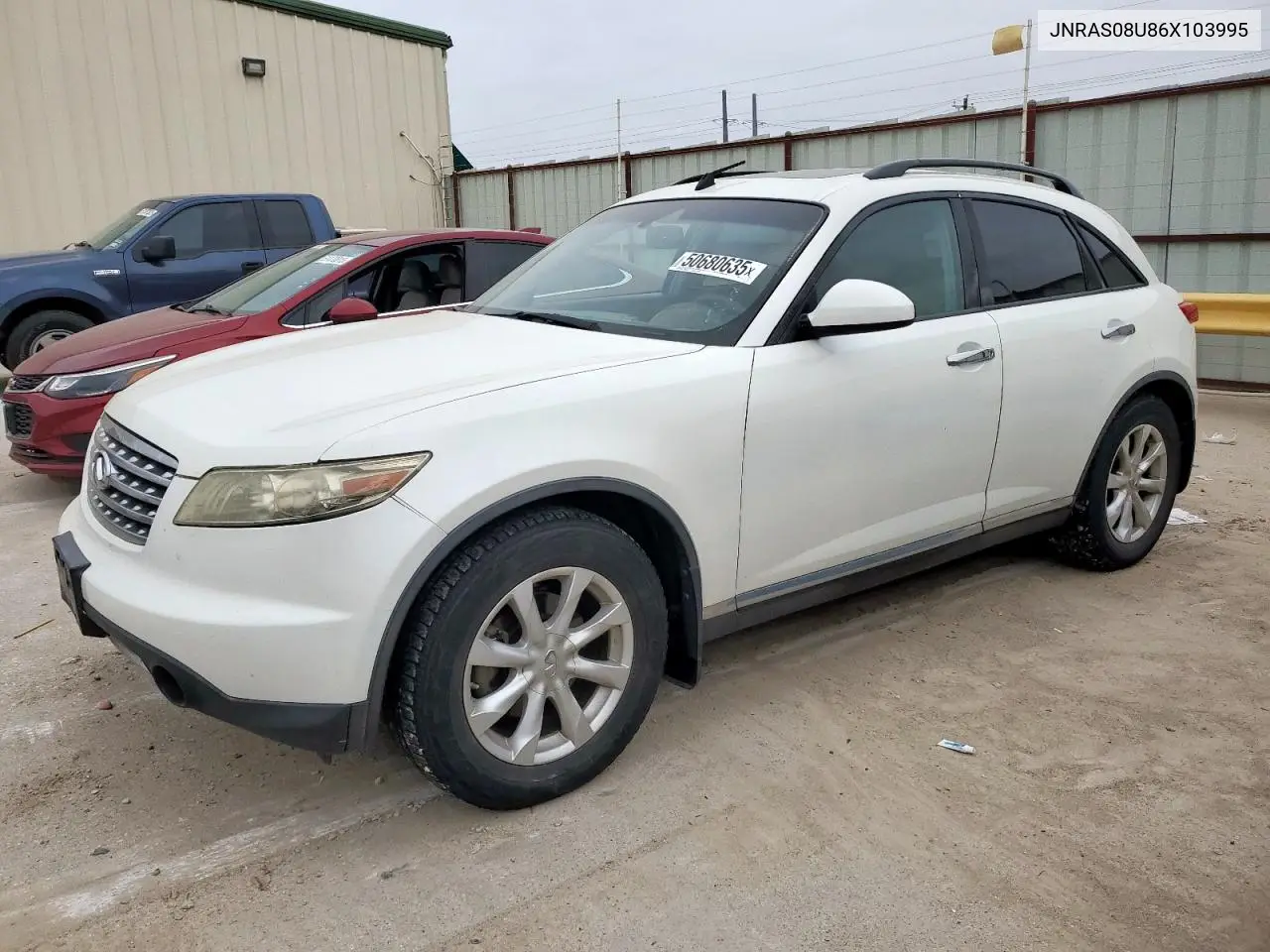 2006 Infiniti Fx35 VIN: JNRAS08U86X103995 Lot: 50680635