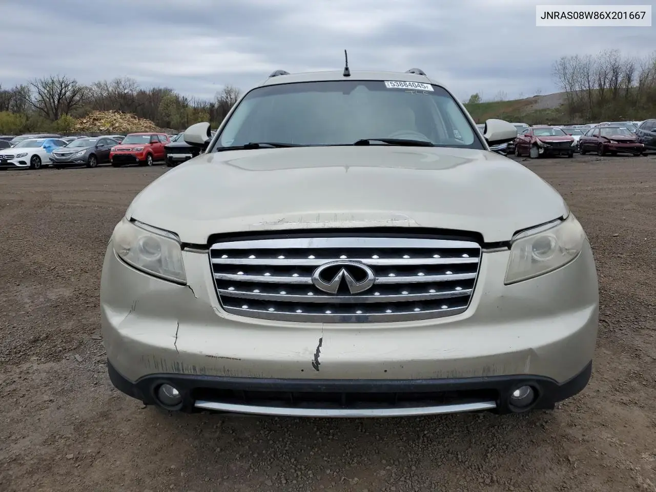 2006 Infiniti Fx35 VIN: JNRAS08W86X201667 Lot: 53884045