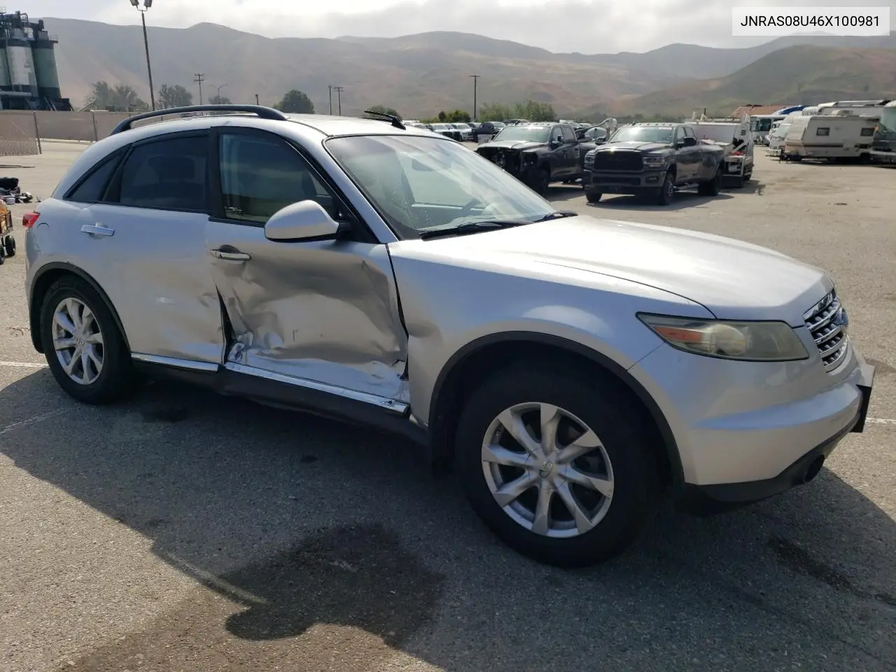 2006 Infiniti Fx35 VIN: JNRAS08U46X100981 Lot: 60159135