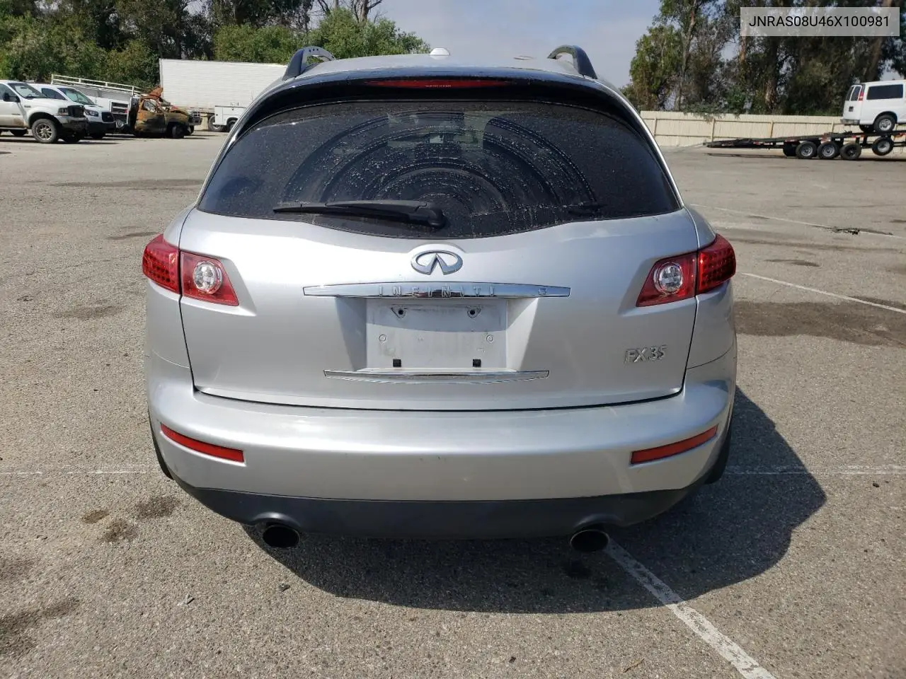 2006 Infiniti Fx35 VIN: JNRAS08U46X100981 Lot: 60159135