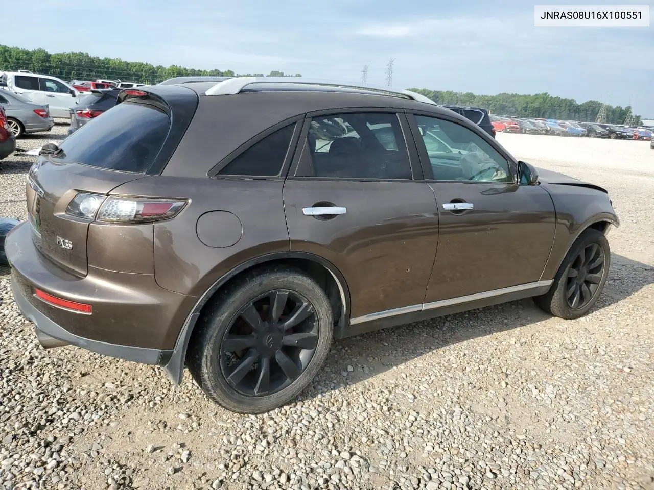 2006 Infiniti Fx35 VIN: JNRAS08U16X100551 Lot: 60538195