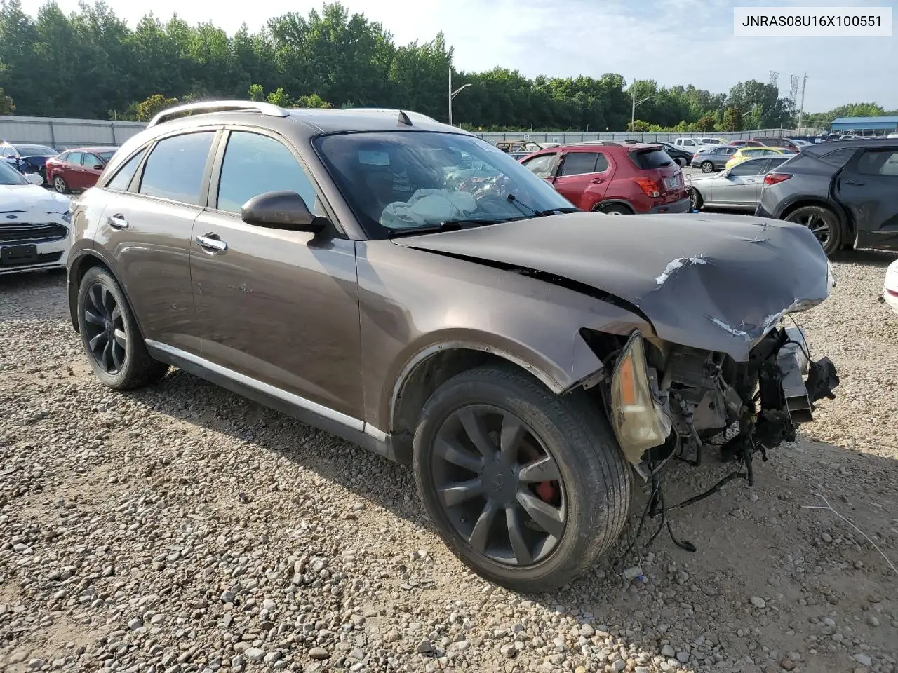 2006 Infiniti Fx35 VIN: JNRAS08U16X100551 Lot: 60538195
