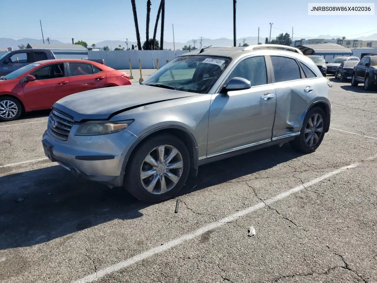 2006 Infiniti Fx45 VIN: JNRBS08W86X402036 Lot: 61097145