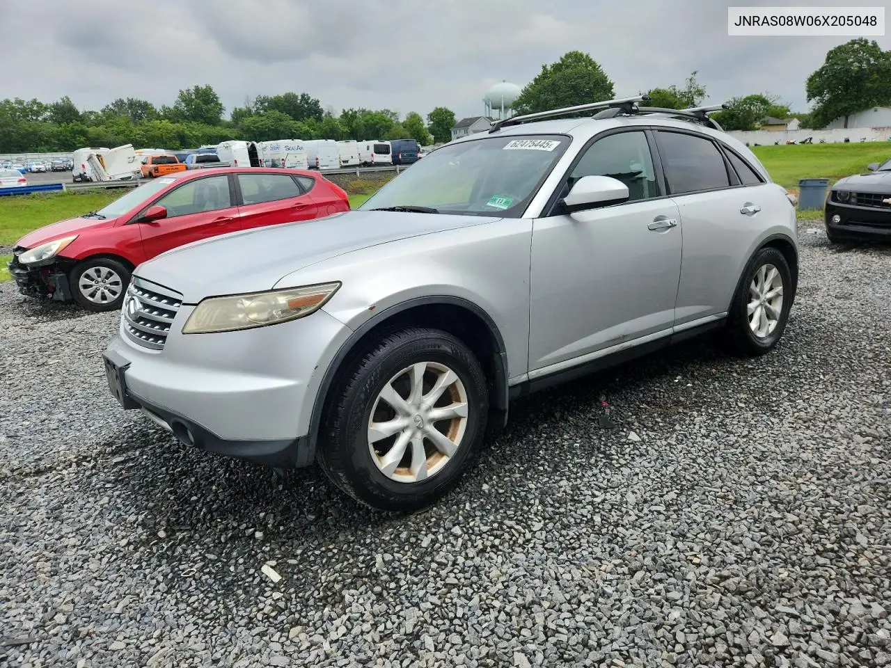 2006 Infiniti Fx35 VIN: JNRAS08W06X205048 Lot: 62475445